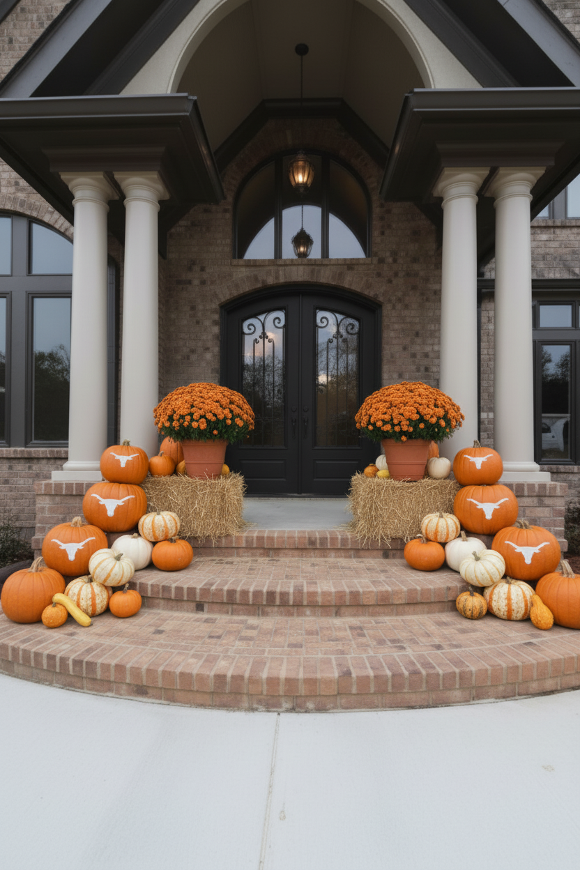 Longhorns Logo Painted Pumpkins