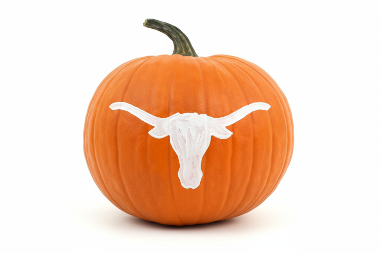 Longhorns Logo Painted Pumpkins